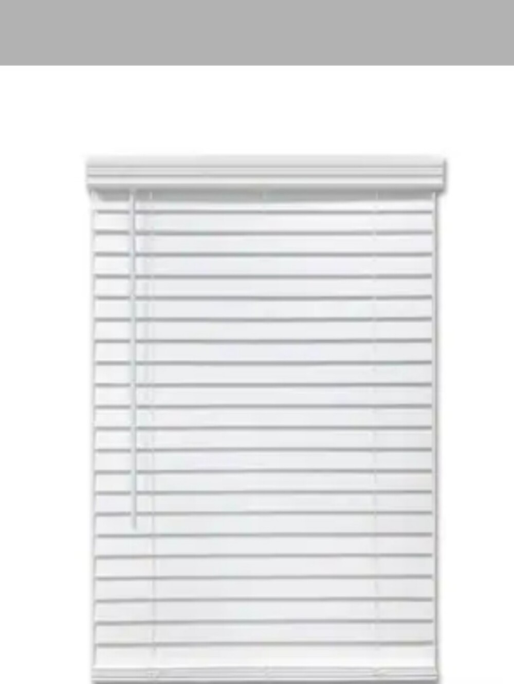 Allen + Roth Cordless Faux Wood 2-in Slat Width 33.5-in x 64-in Cordless White F